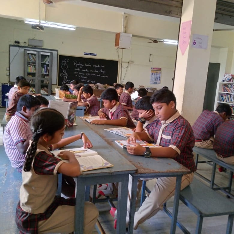 School Library with Books